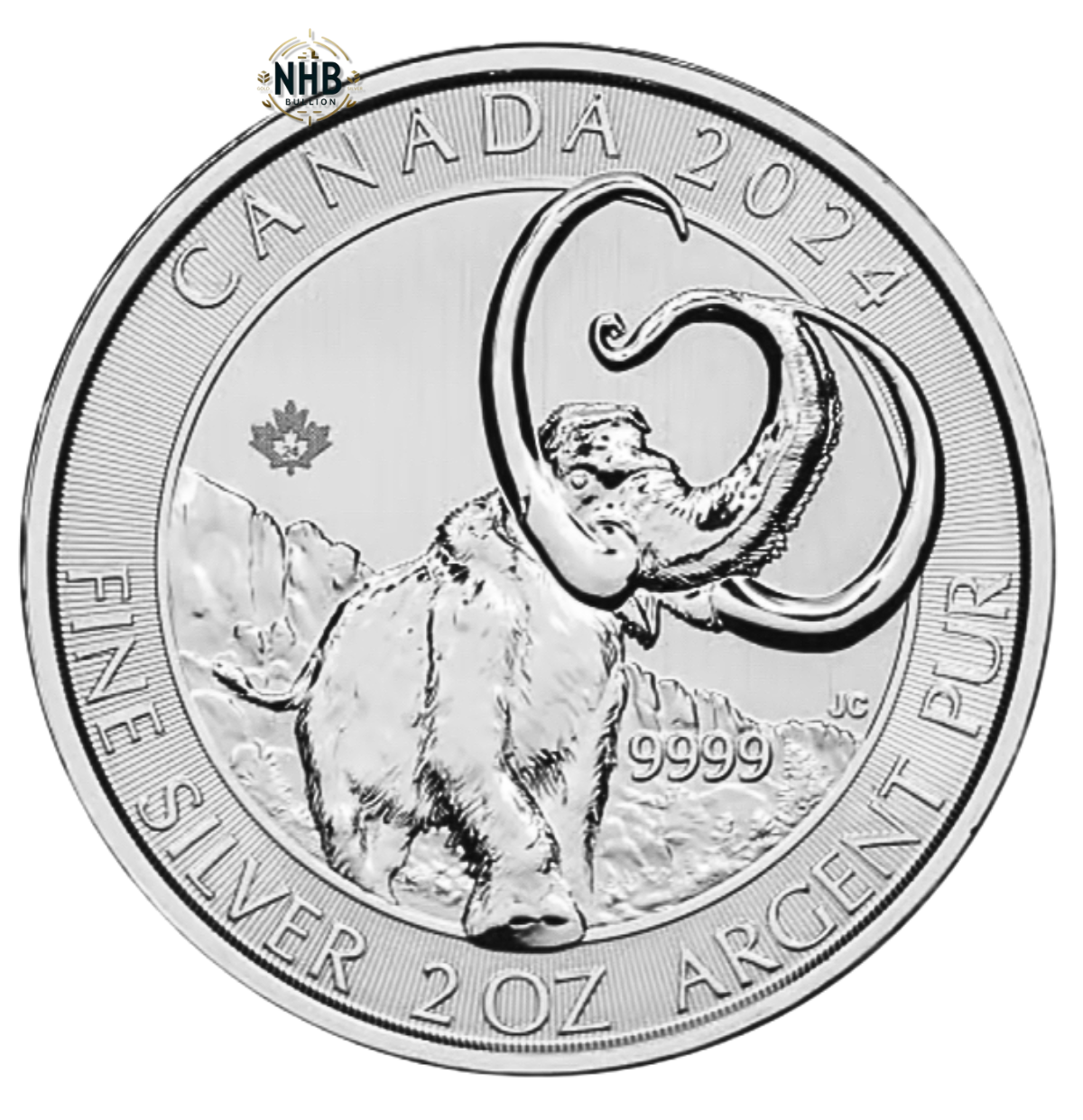 2 oz  Woolly Mammoth Silver Coin (2024)