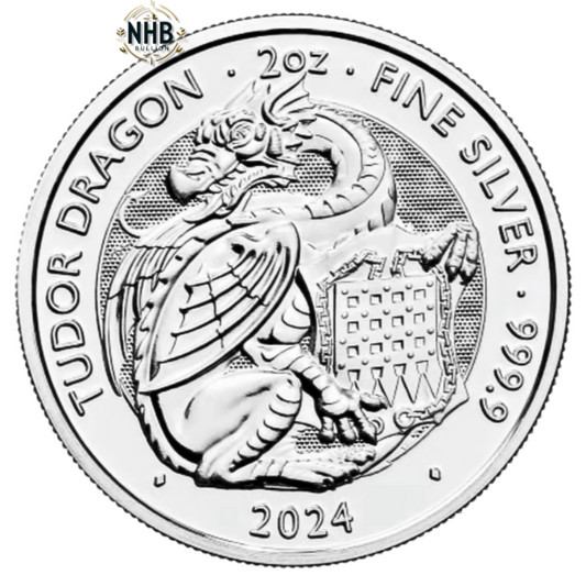 2 oz Tudor Dragon Silver Coin (2024)