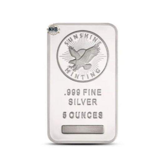 5 oz Sunshine Silver Bar