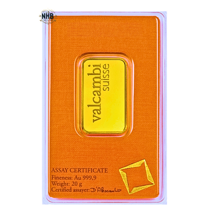 20 gram Valcambi Gold Bar