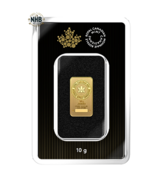 10 Gram Royal Canadian Mint Gold Bar