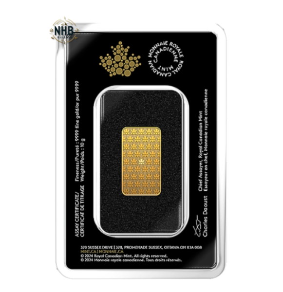 10 Gram Royal Canadian Mint Gold Bar