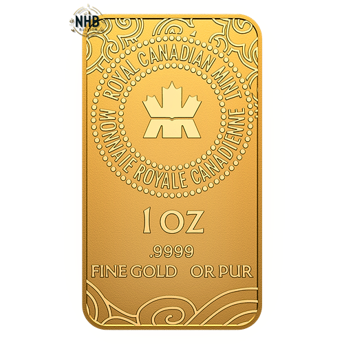 1 oz 2025 Lunar Year of The Snake RCM Gold Bar