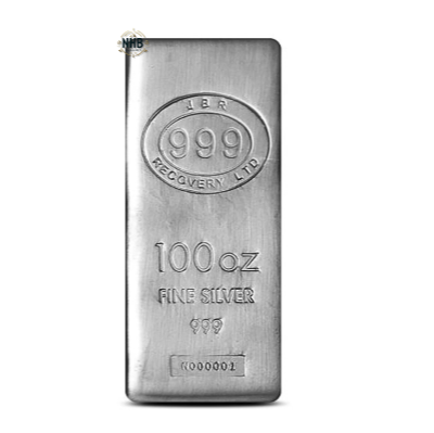 100oz JBR Silver Bar