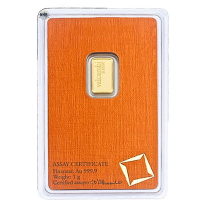 1 gram Valcambi Gold Bar