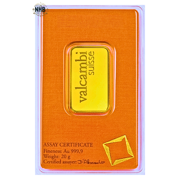 20 gram Valcambi Gold Bar