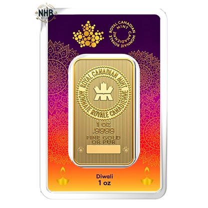 1 oz 2024 Celebrate Diwali RCM Gold Bar