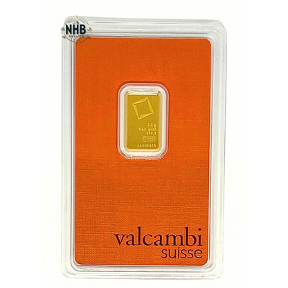 2.5 gram Valcambi Gold Bar