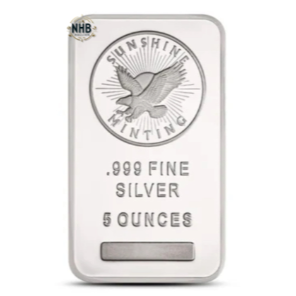 5 oz Sunshine Silver Bar