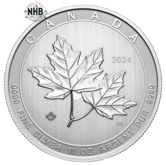 10 oz Magnificent Maple Leaves Silver Coin (2024)