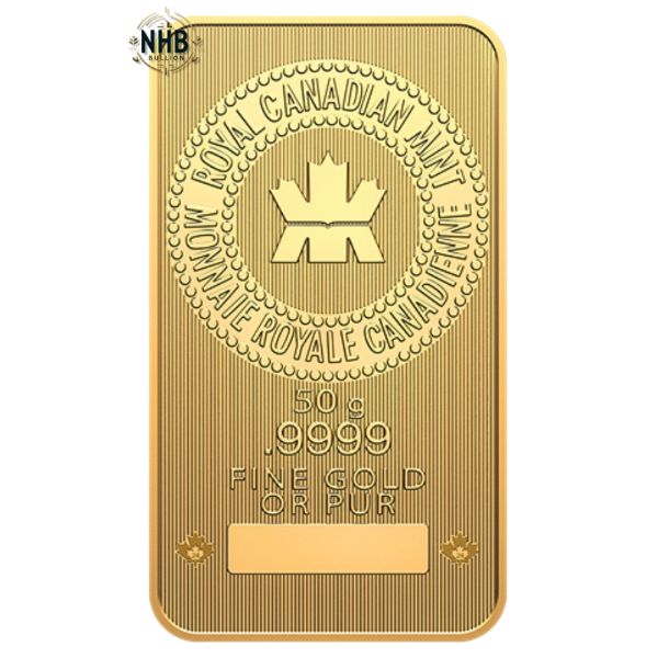 50 Gram Royal Canadian Mint Gold Bar