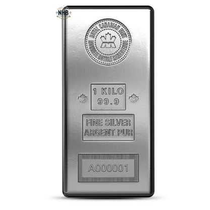 1 Kilo Royal Canadian Mint Silver Bar