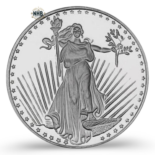 1oz SilverTowne Saint-Gaudens Silver Round