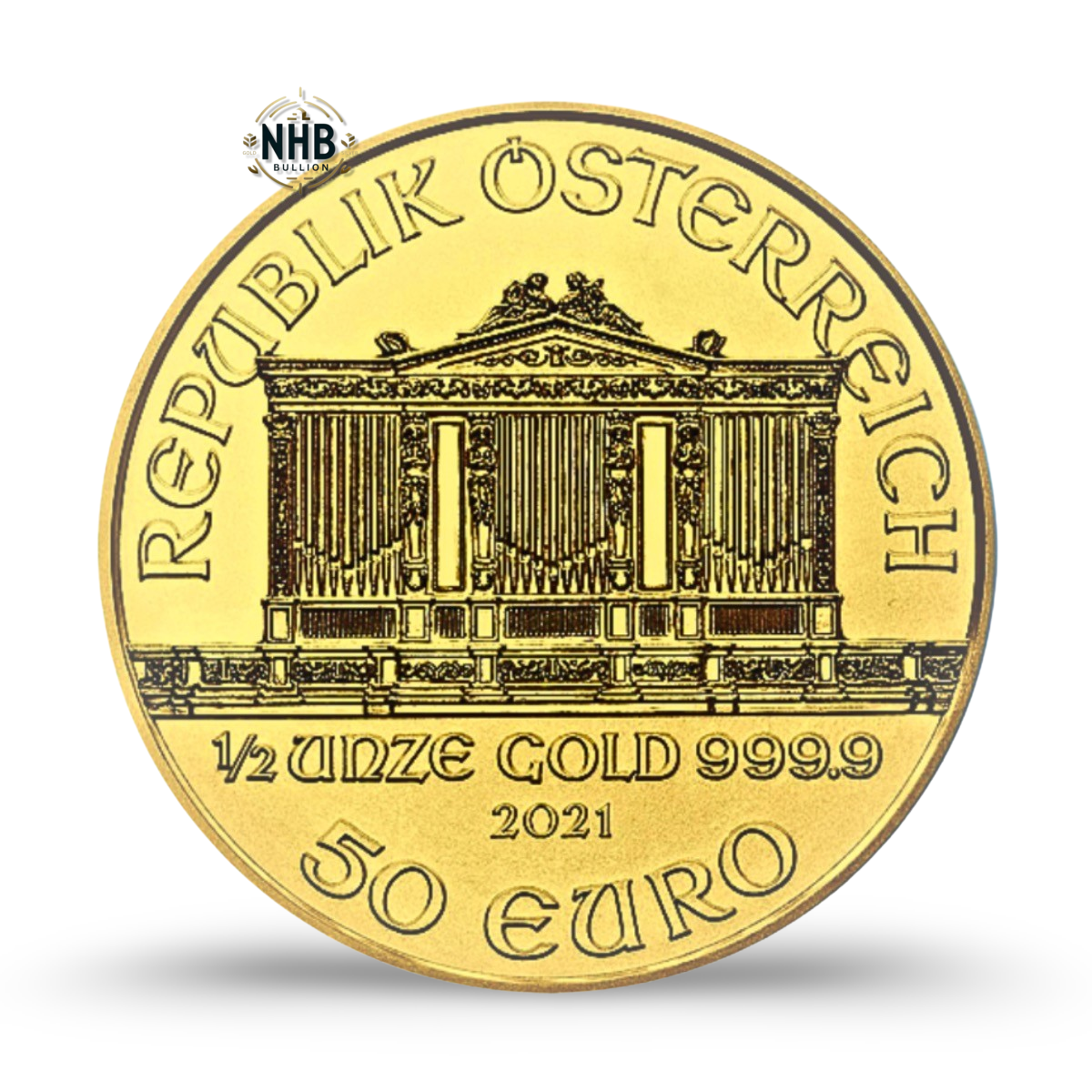 1/2oz Austrian Philharmonic Gold Coin (Random year)